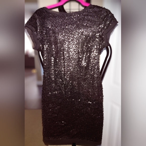 Vince Camuto Black Sequin Dress Size 4 - Picture 1 of 2
